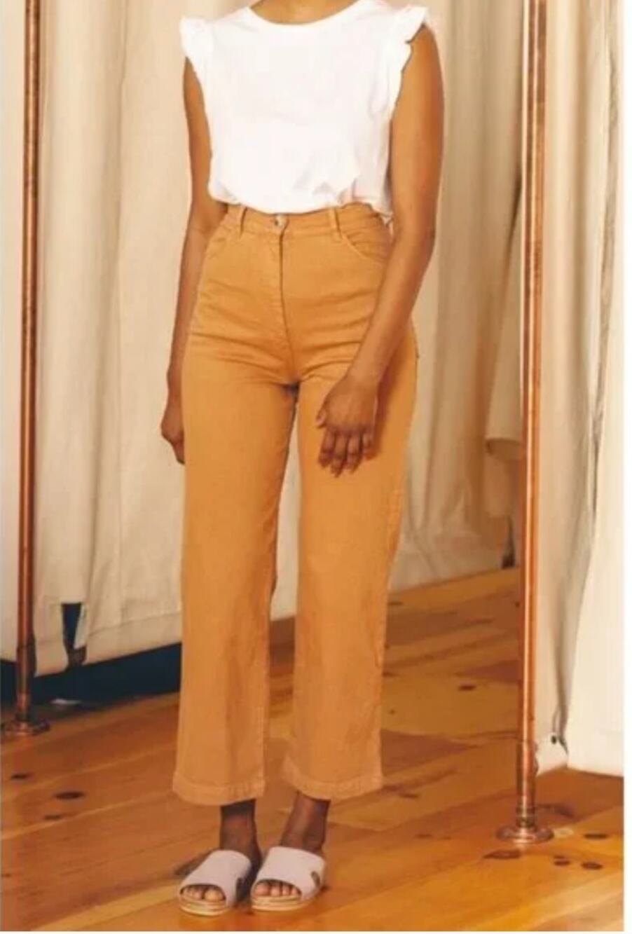 Nico Nico Pants High Waist Mustard Wool Blend